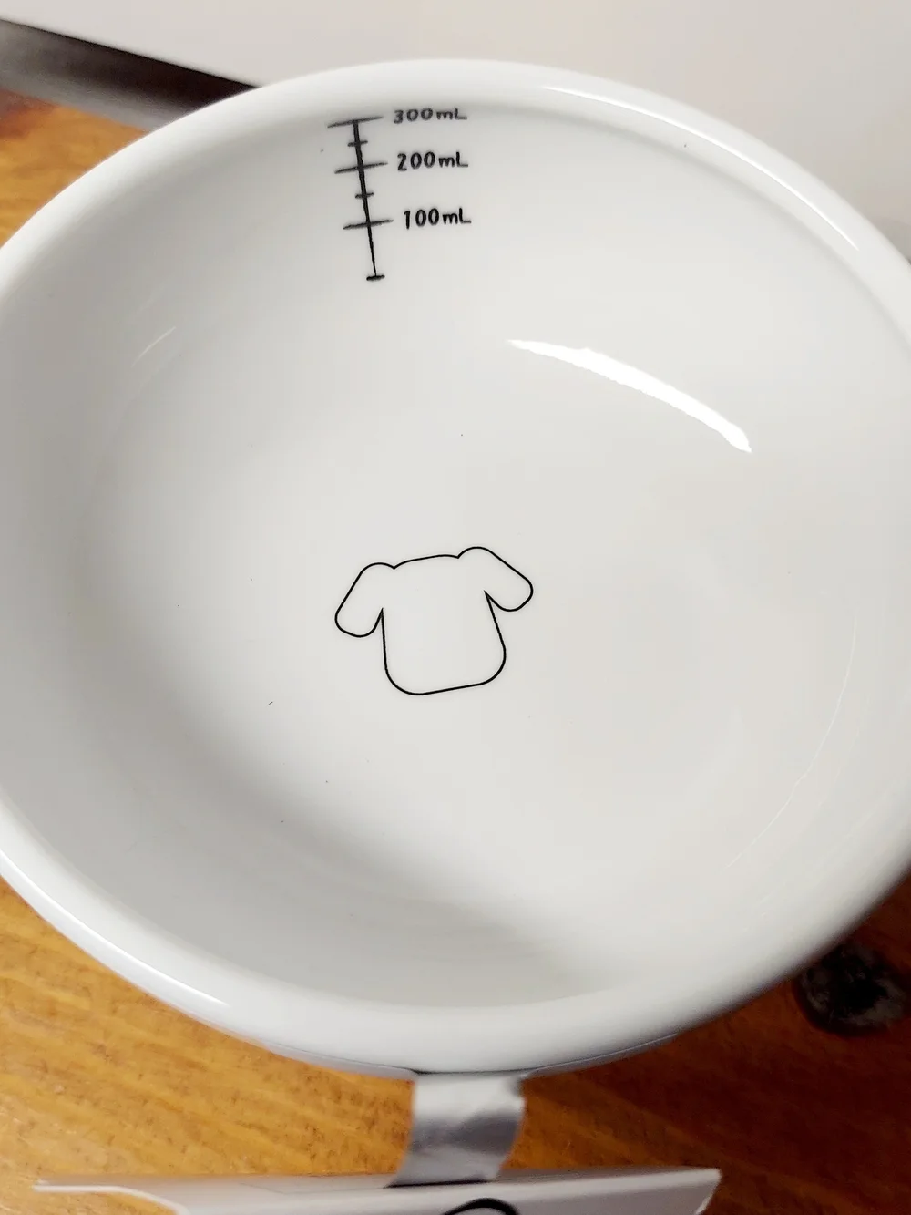 Necoichi Raised Small Dog Water Ceramic Bowl, White with Black Paw Print, 12oz